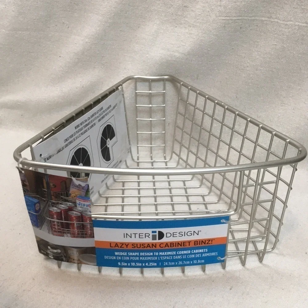 Inter design Lazy Susan Cabinet Bin wire basket